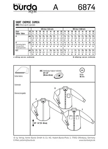 BURDA - 6874 Mens Top - Image 3