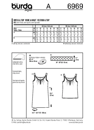 BURDA - 6969 Ladies Dress/Top - Image 3