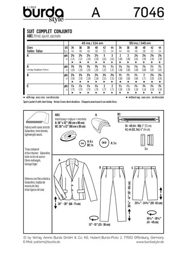BURDA - 7046 Mens Suit - Image 3