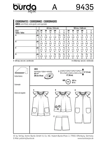 BURDA - 9435 Child Coordinates - Image 3