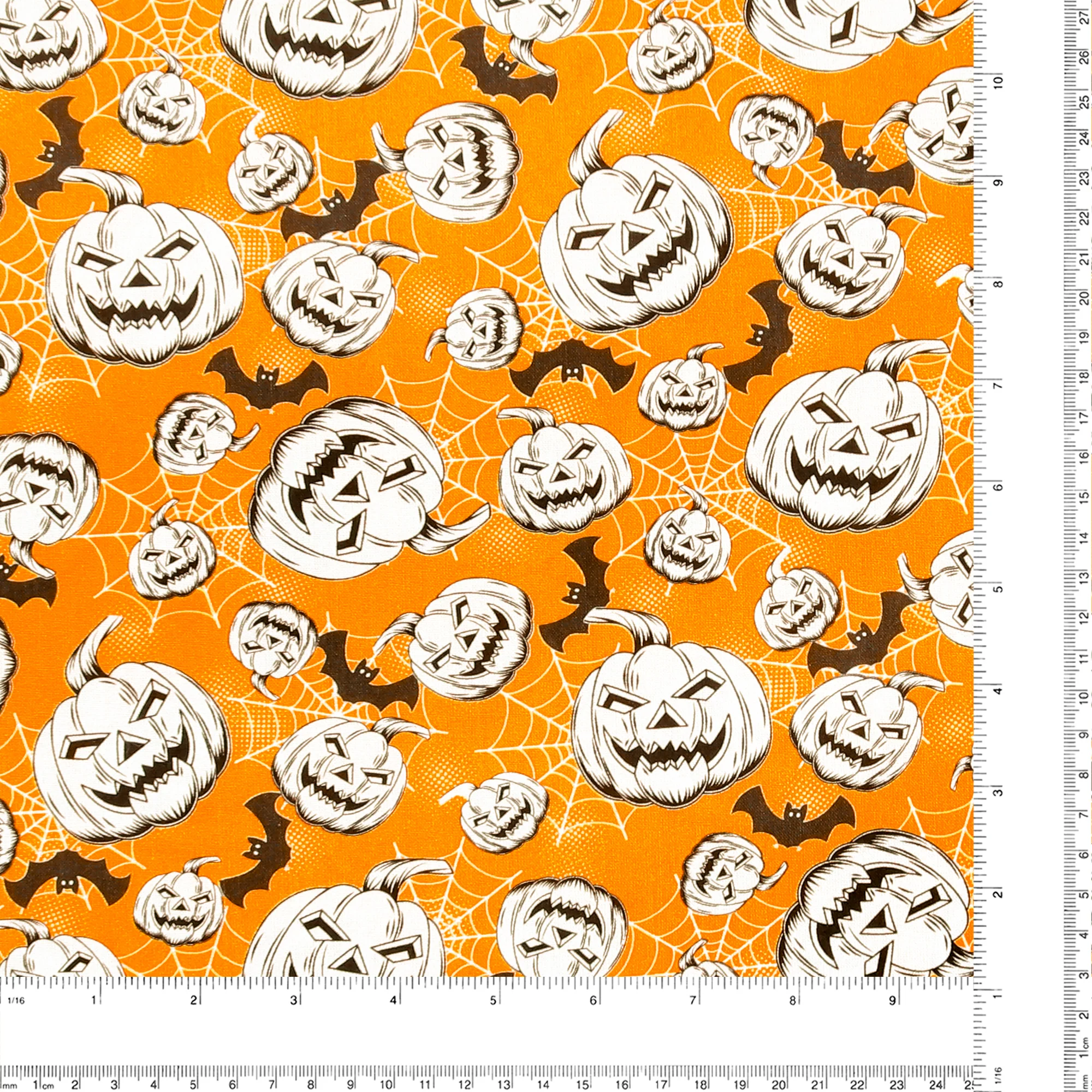 Printed Cotton - Haunted Halloween - 002 - Orange - Image 3