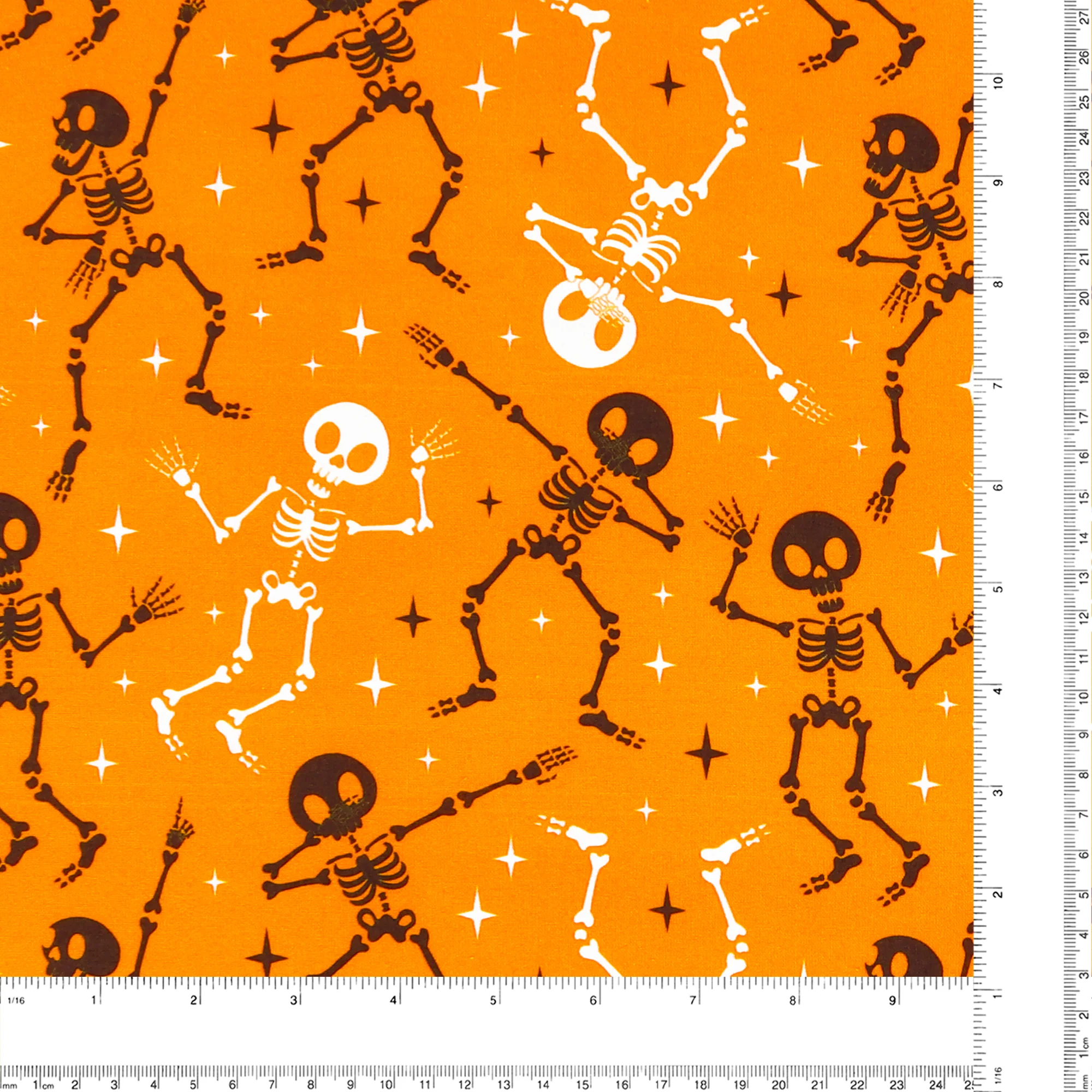 Printed Cotton - Haunted Halloween - 004 - Orange - Image 3